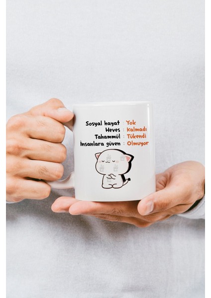 Komik Espirili Baskılı Kupa Bardak - Sevgililer Günü Hediye