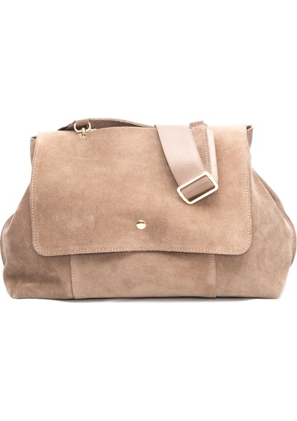 Kapaklı Uzun Askılı Salaş Deri Çanta