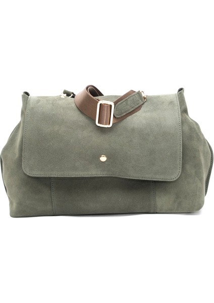 Kapaklı Uzun Askılı Salaş Deri Çanta