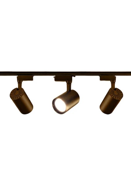 3 Adet 30W-33W Siyah Kasa Günışığı Ray Spot 1 Metre Ray