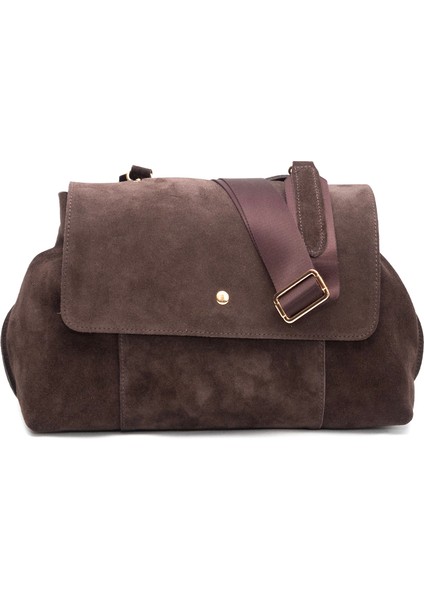 Kapaklı Uzun Askılı Salaş Deri Çanta