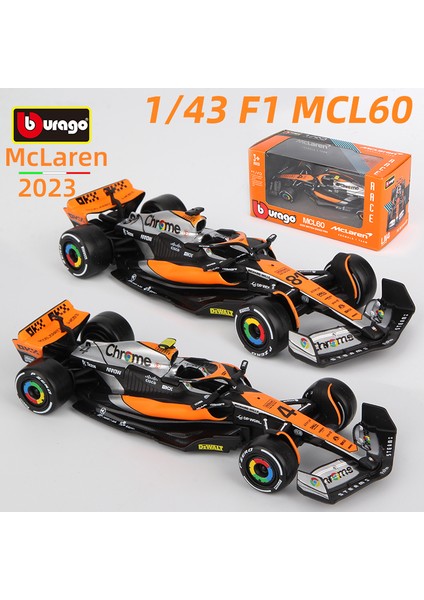 Bburago 1:43 Mclaren F1 MCL60 #4 Lando Norris #81 Oscar Piastri Alaşımlı Araba Pres Döküm Model Formula Yarış Oyuncak Koleksiyonluk 2023 (Yurt Dışından) fiyatları
