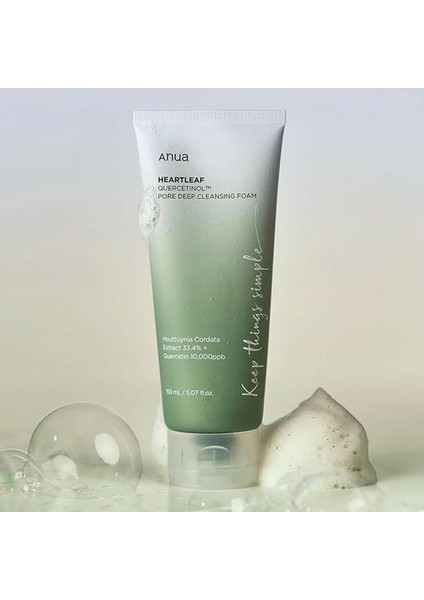 Heartleaf Quercetinol Pore Deep Cleansing Foam - Gözenek Karşıtı Derinlemesine Temizleyici Köpük 150ML