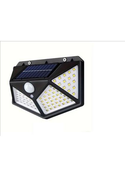 100 LED Su Geçirmez Güneş Enerjili Duvar Lambası
