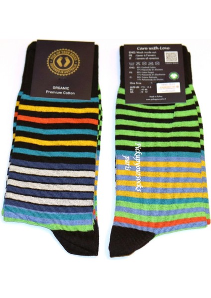 Pick Up Your Socks Organik, Pamuklu, Dikişsiz, Özel Tasarım Erkek Çorap. 41-46 Beden.