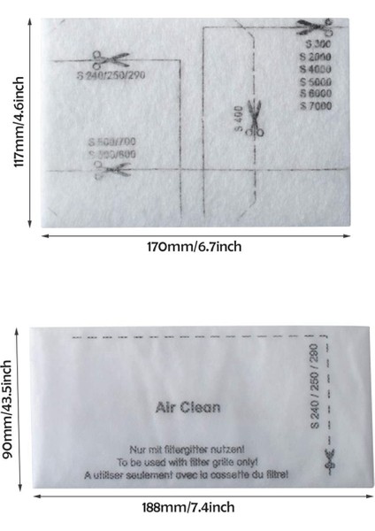 6713110 Vakumlu Süpürge Matı Için Hava Temizleme Filtresi 3944711 24'lü Paket (Yurt Dışından) modelleri