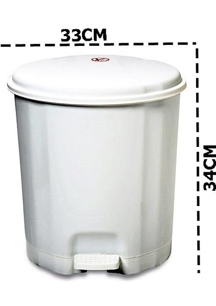 Elit Pedallı Plastik Çöp Kovası Iç Kovalı 12 Lt Beyaz fiyatları