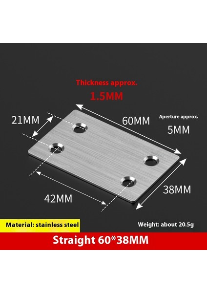Paslanmaz Çelik 90 Derece Dik Açı Tutucu Mobilya Üçgen Braket Bağlantısı (Yurt Dışından)