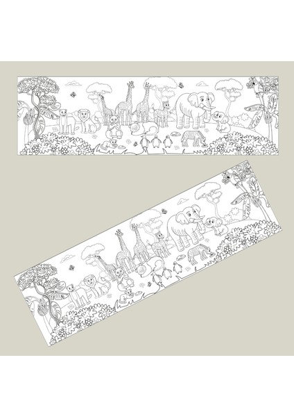 Dev Boy Etkinlik Byama Poster Hayvanat Bahçeli Temalı 2 Metre fiyatları