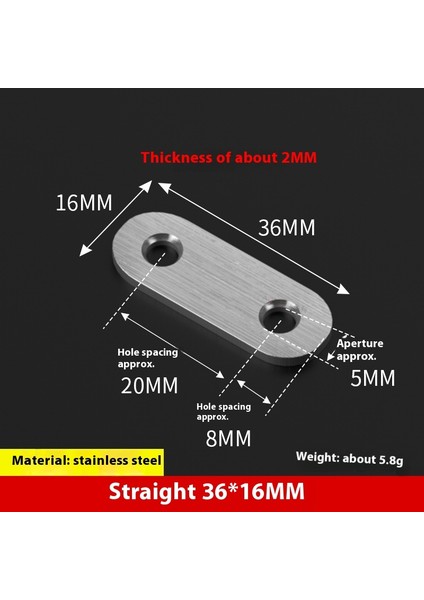 Paslanmaz Çelik 90 Derece Dik Açı Tutucu Mobilya Üçgen Braket Bağlantısı (Yurt Dışından)