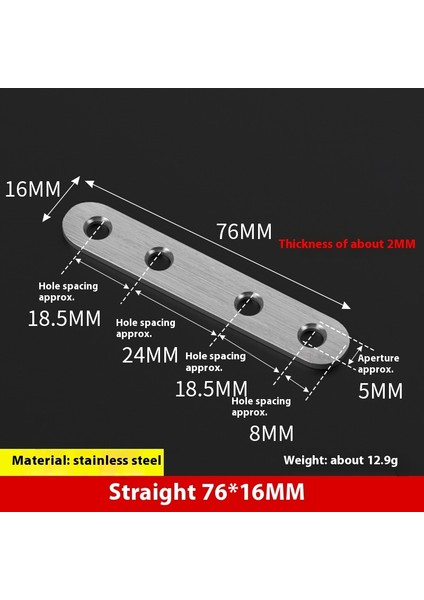 Paslanmaz Çelik 90 Derece Dik Açı Tutucu Mobilya Üçgen Braket Bağlantısı (Yurt Dışından)