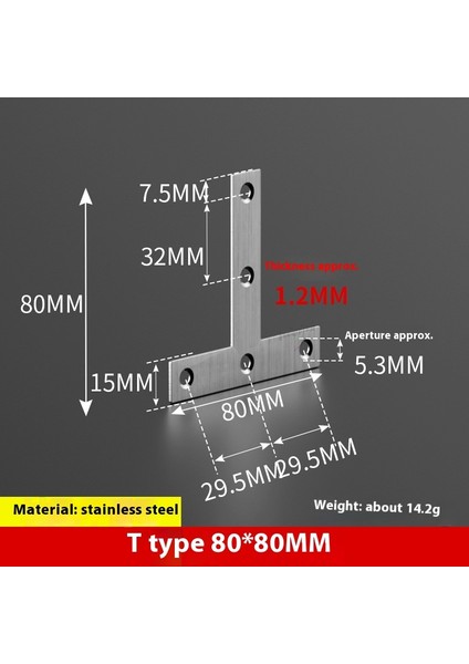 Paslanmaz Çelik 90 Derece Dik Açı Tutucu Mobilya Üçgen Braket Bağlantısı (Yurt Dışından)