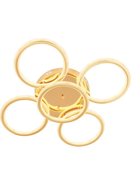 Eksen Gold 4+1 Kumandalı ve Dimerli (Beyaz, Sarı, Gün Işığı) Ledli Salon Mutfak Oda Oturma Odası Hol Ledli Plafonyer Avize SB-LD-507