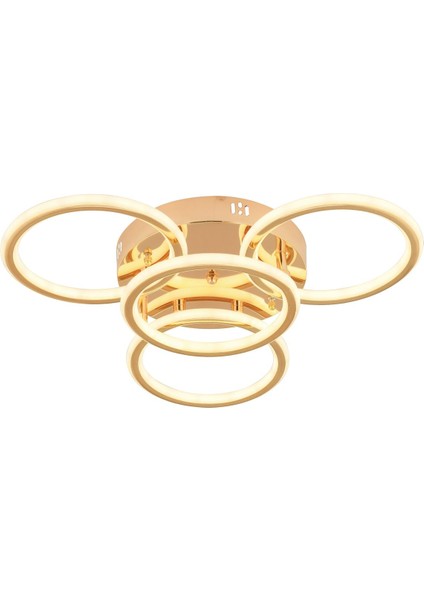 Eksen Gold 3+1 Kumandalı ve Dimerli (Beyaz, Sarı, Gün Işığı) Ledli Salon Mutfak Oda Oturma Odası Hol Ledli Plafonyer Avize SB-LD-505