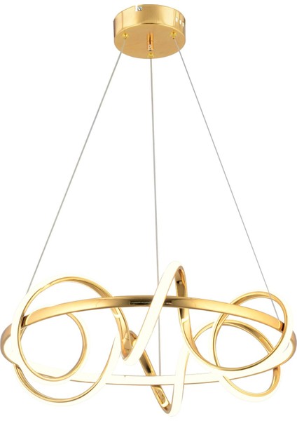 Kuzey B. Gold Ledli Salon Mutfak Oda Oturma Odası Hol Ledli Avize SB-LD-413