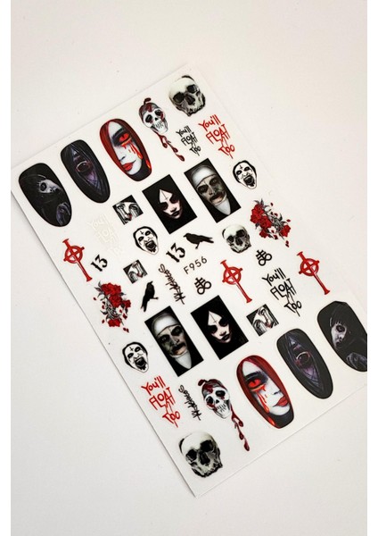 Halloween Cadılar Bayramı Tırnak Sticker Nail Art Süsü
