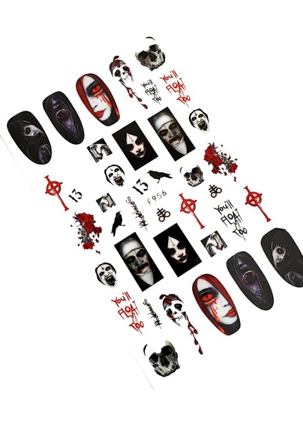 Halloween Cadılar Bayramı Tırnak Sticker Nail Art Süsü indirimleri