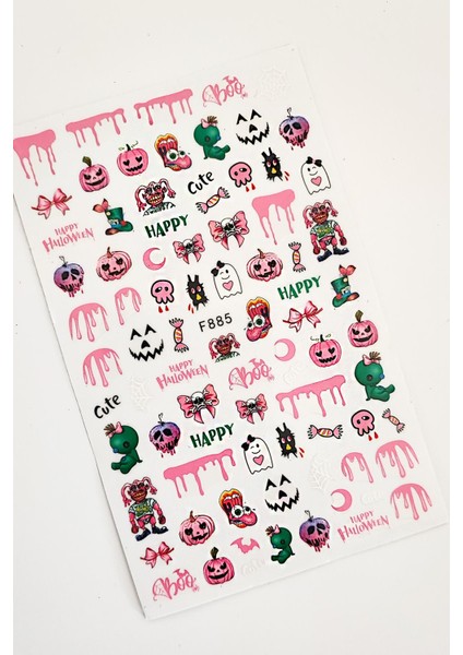 Halloween Cadılar Bayramı Tırnak Sticker Nail Art Süsü