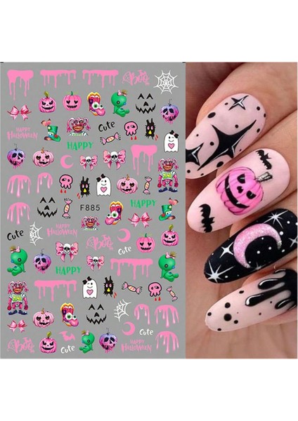 Halloween Cadılar Bayramı Tırnak Sticker Nail Art Süsü fiyatları