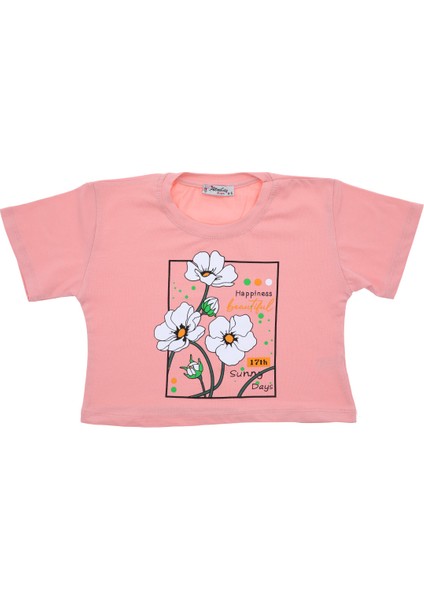 Kız Çocuk T-Shirt Happiness Baskılı