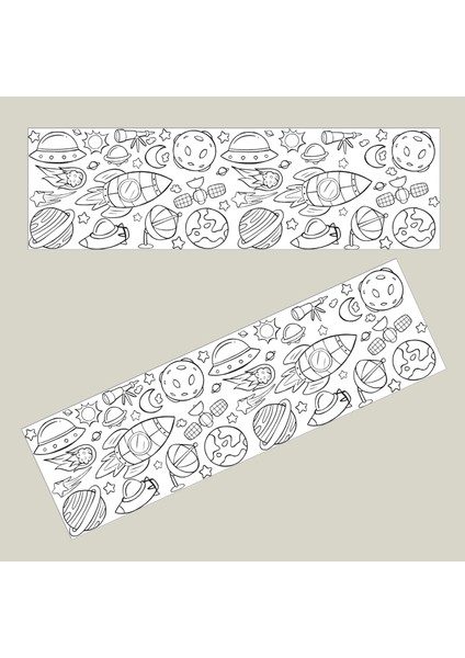 Dev Boy Uzay Temalı Etkinlik Boyama Posteri 2metre modelleri