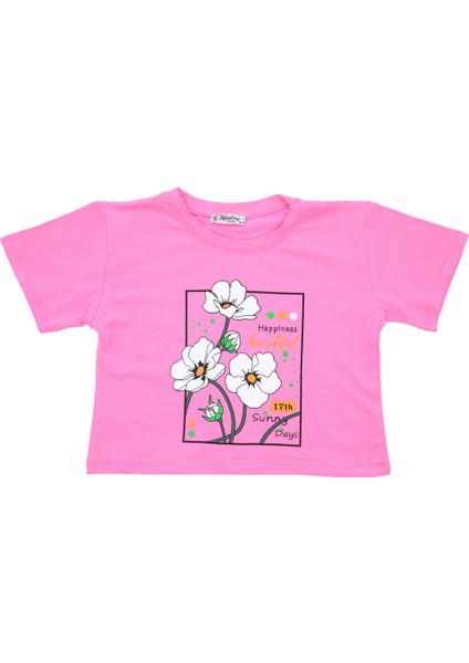 Kız Çocuk T-Shirt Happiness Baskılı