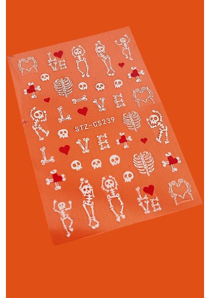 Halloween Cadılar Bayramı Dokulu Tırnak Sticker Nail Art Süsü fiyatları