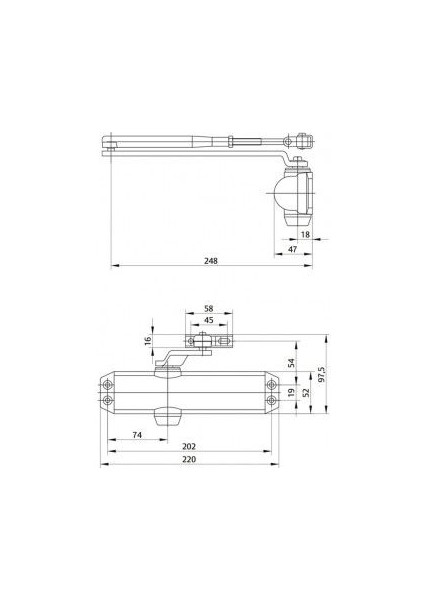 Assaabloy Dc 120 Dirsek Kollu Hidrolik