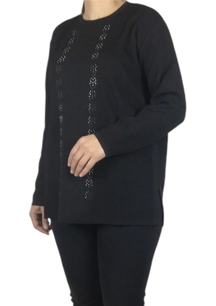 Kadın Soğuk Iplik Önü Taşlı Büyük Beden Kışlık Bluz fiyatları