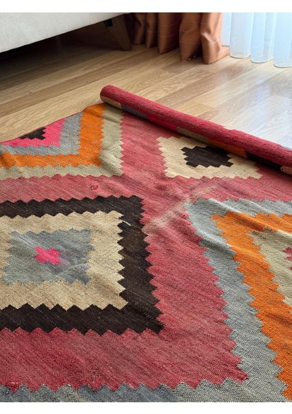 117 x 309 cm Renkli Türk Yolluk, El Dokuma Yün Yolluk, Ender Motifli Harika Yolluk, Vintage Severler Için Yolluk fırsatları