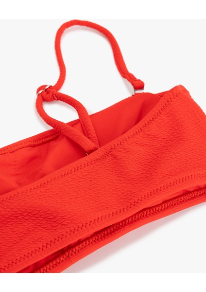 Astarlı Hafif Dolgulu Çıkarılabilir Askılı Straplez Bikini Üstü