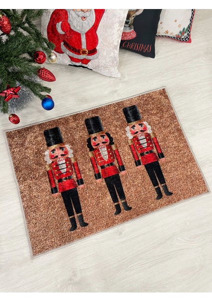 Kurşun Asker Detaylı Dekoratif Yılbaşı Paspas Ölçü 60 x 90