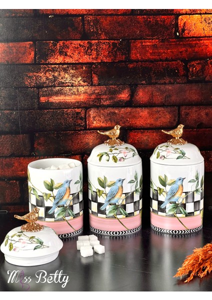 Paradise Büyük Porselen Baharat Takımı 3'lü