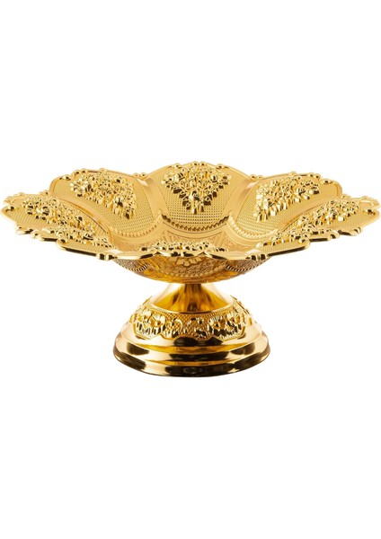 8 Güllü Altın Renk Şekerlik Çikolatalık Meyvelik Kurabiyelik (30CMX12CM)