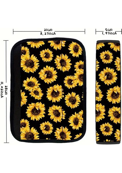Güneş Çiçeği Araba Koltuk Kemeri Kılıfı & Yumuşak Polyester Omuz Koruyucu 1 Adet modelleri
