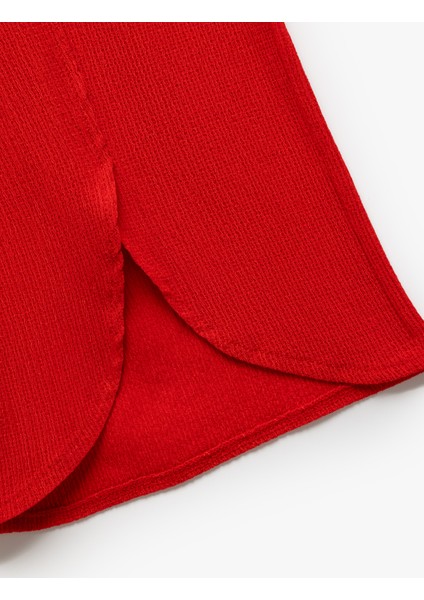 Yırtmaç Detaylı Beli Lastikli Dokulu Palazzo Pantolon fırsatları