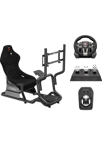 Gaming Yarış Si̇mülatörü Kokpi̇ti̇ ve Yarış Di̇reksi̇yon Viites Pedal Seti̇ Thl-Gdpcr-01