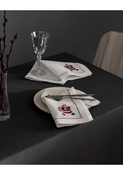 Snowy 2'li Peçete - Beyaz/kırmızı