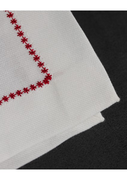 Snowy 2'li Peçete - Beyaz/kırmızı fırsatları