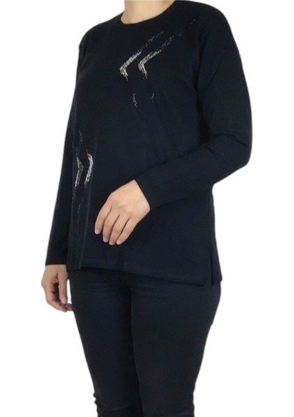 Kadın Mimoza Önü Taşlı Kışlık Anne Bluz fiyatları