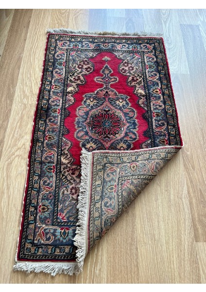 58 x 100 cm Küçük Vintage El Dokuması Halı, Canlı Renkli Antika Yün Halı, Ev Için Dekoratif ve Eşsiz Halı fiyatları