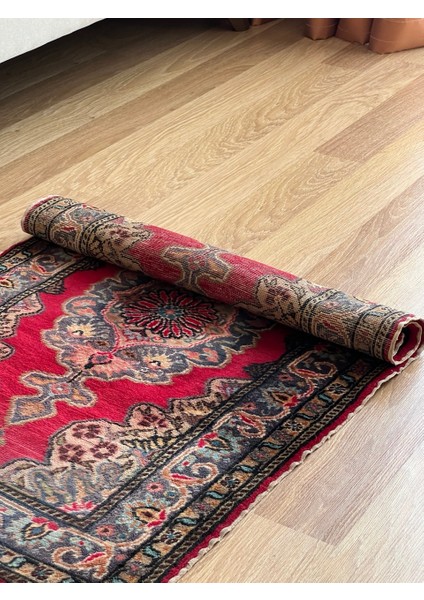 58 x 100 cm Küçük Vintage El Dokuması Halı, Canlı Renkli Antika Yün Halı, Ev Için Dekoratif ve Eşsiz Halı indirimleri