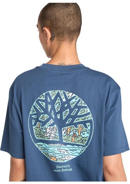 Illustrated Tree Logo Back Graphic Tee Erkek Tişört TB0A6DG52881 indirimleri