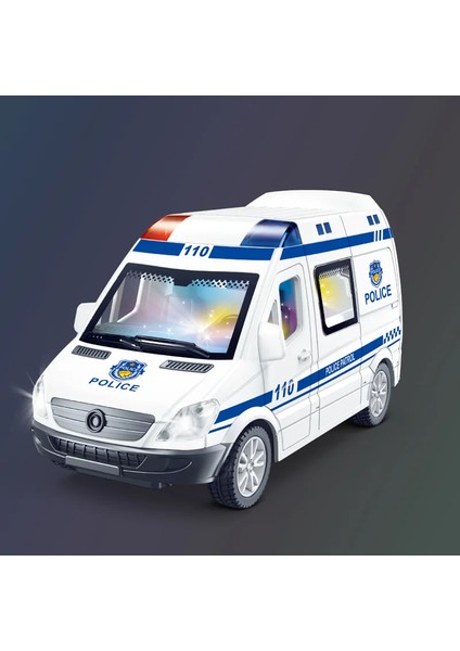 1:32 Mini Araba Diecast Ambulans Itfaiye Aracı Polis Arabası Modeli Ses ve Işık Araç Simülasyon Koleksiyonu Hediyeler Oyuncaklar Erkek (Yurt Dışından)