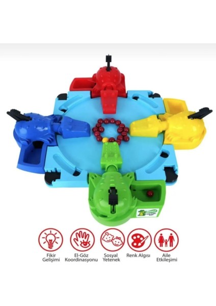 4'lü Çılgın Croco Timsah Top Toplama Kutu Oyunu