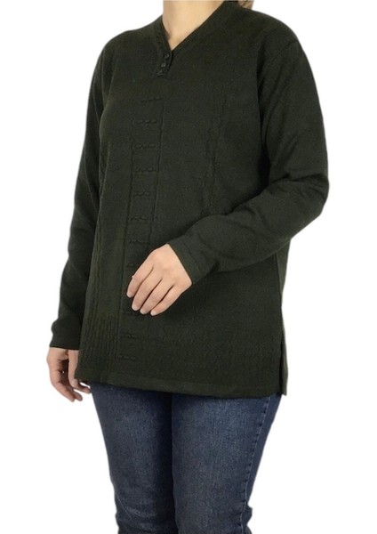 Kadın Vyaka Kapalı Üç Düğmelı Kalın Kışlık Anne Bluz fiyatları