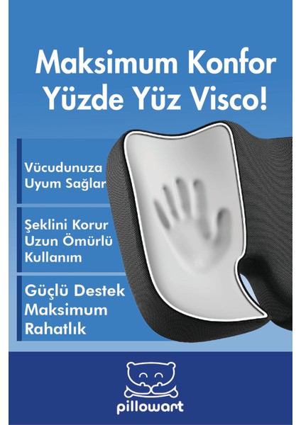 Hemoroidd Basurr Kuyruk Sokumu Oturma Simidi Minderi Yastığı Visco Ortopedik Yastık