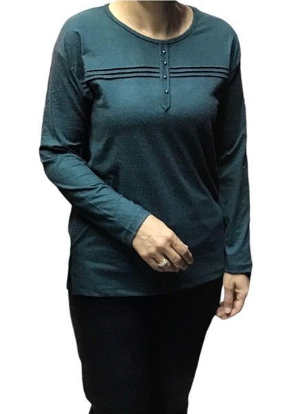 Kadın Yün Viskon Mevsimlik Sade Anne Bluz modelleri