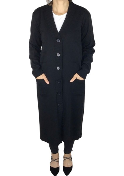 Kadın Büyük Beden Düğmeli Mevsimlik Hırka