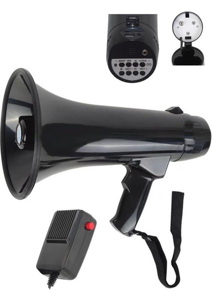 Cankurtaran Megafon - Mayklı- Şarjlı- 120 Watt
